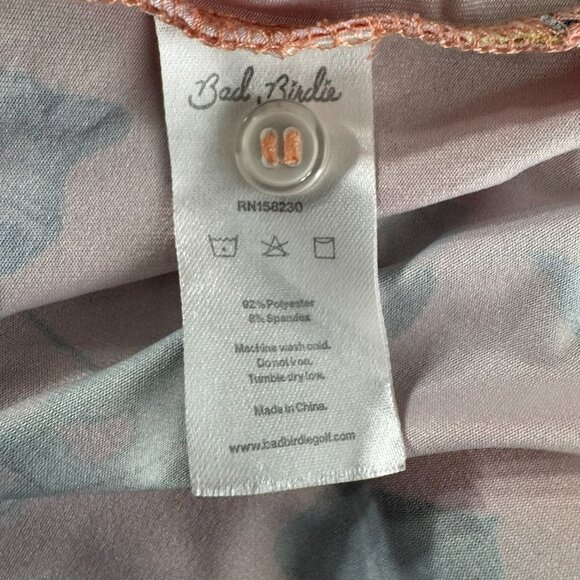 Bad Birdie Golf Polo Shirt XL Short Sleeve Paradise Tropical Floral TP-3357 - Picture 6 of 7